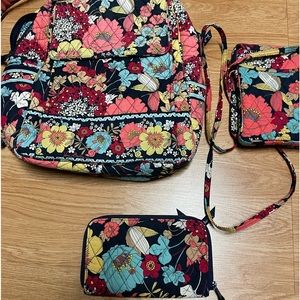 Vera Bradley Happy Snails Backpack EUC